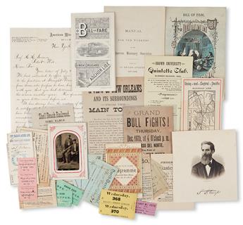 (EDUCATION--NEW ORLEANS.) Archive of memorabilia and material related to Straight University and Professor H. H. Swain.